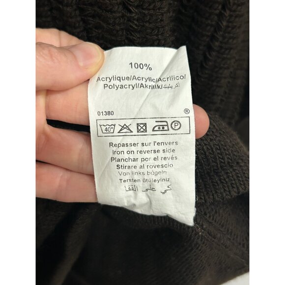 Cache Cache Cowl Neck Layered Pullover Sweater Brown Sz 4 Ribbed Knit Cozy - Picture 9 of 11